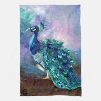 Glorious Peacock II Tea Towel