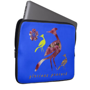 glorious peacock laptop sleeve