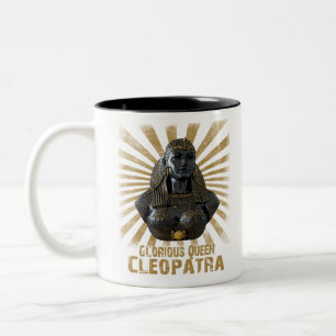 Glorious pharaoh Queen Cleopatra Ancient Egypt Two-Tone Coffee Mug