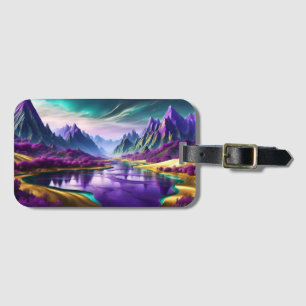 Glorious Purple and Gold Landscape Luggage Tag
