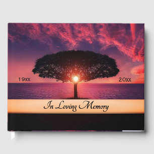 Glorious Setting Sun Funeral Guest Book