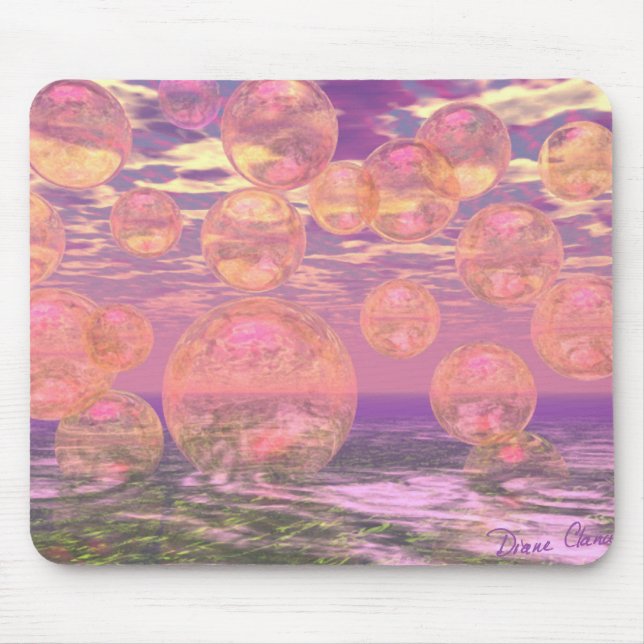 Glorious Skies – Pink and Yellow Dream Mouse Mat (Front)