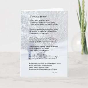 Glorious Snow Seasonal Poem Card