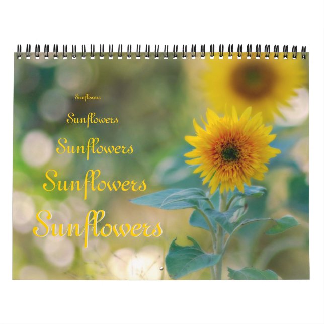 Glorious Sunflower Photo Calendar (Cover)