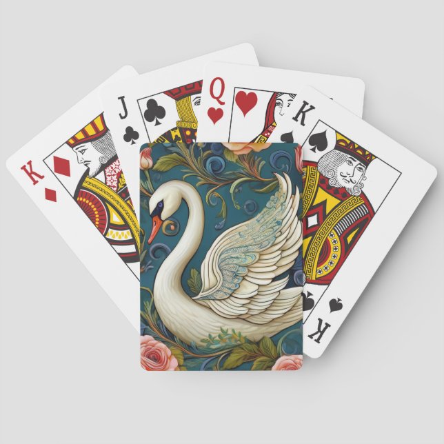 Glorious Swan  Playing Cards (Back)