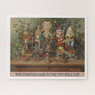GLORIOUS TOY STILL LIFE WITH FLOWERS IN OIL JIGSAW PUZZLE