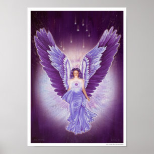 Glorious Violet Amethyst Angel Poster