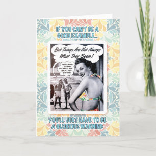 Glorious warning birthday card