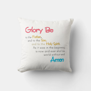 Glory Be Prayer Pillow: Faith & Comfort for Kids! Cushion