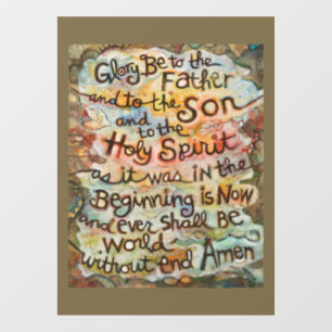 Glory Be Prayer Window Cling