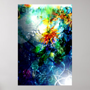 Glory Come Down (Abstract Art Poster) Poster