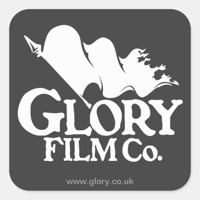 Glory Film Co. Logo Stickers. Square Sticker (Front)