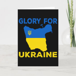 Glory For Ukraine Slava Ukraini Island Soldier Card