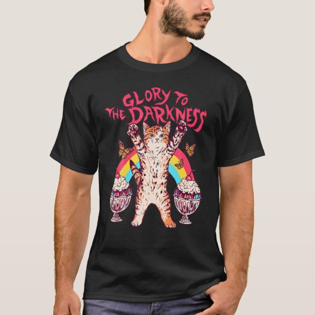 Glory O He Darkness  Cat Rainbow Dance T-Shirt (Front)