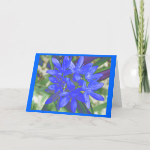 Glory Of The Snow Fluorescent Blue Greeting Card