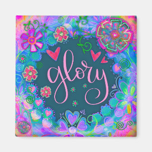 Glory Pretty Fun Floral Modern Inspirivity Magnet