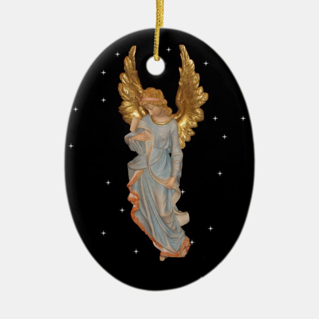 Glory Shone and They Were Afraid Ceramic Tree Decoration (Front)