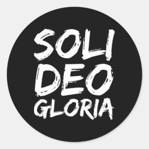 Glory To God Alone Quote Reformation Soli Deo Glor Classic Round Sticker