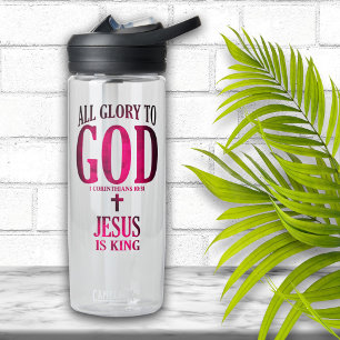 Glory to God Christian Water Bottle