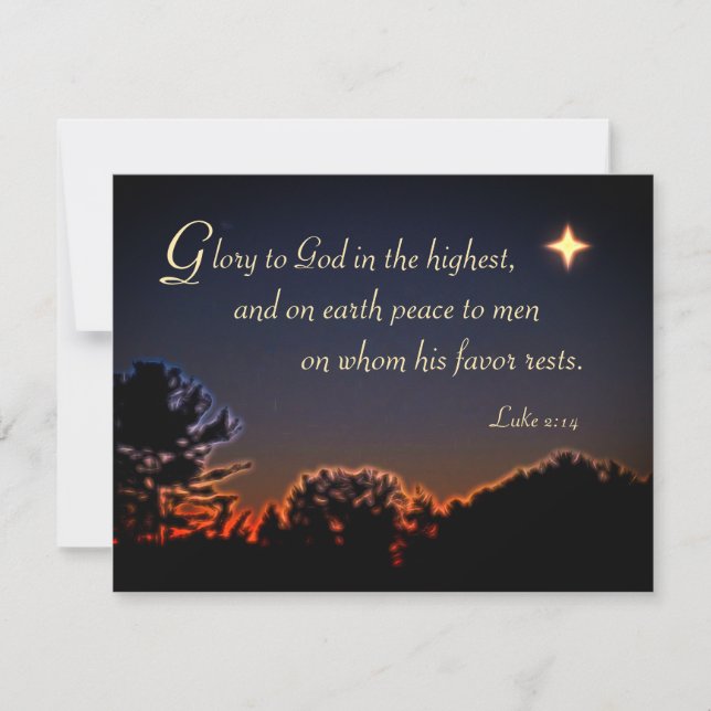 Glory to God Christmas Card (Front)