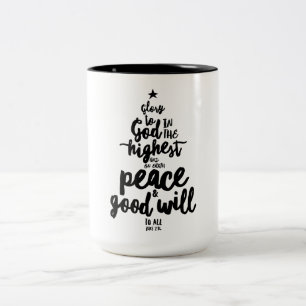Glory to God Christmas Two-Tone Mug