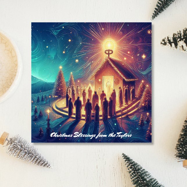 Glory to God Gold Stars Religious Jesus Christian Holiday Card (Glory to God Gold Stars Religious Jesus Christian Holiday Card)