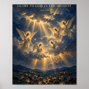 Glory to God in the Highest Christmas Art Poster