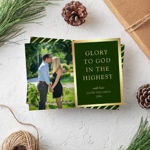 Glory To God In The Highest Christmas Photo Holiday Card