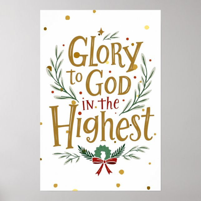 Glory To God In The Highest Wall Art (Front)