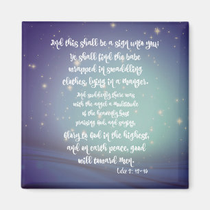 Glory to God Luke Bible Verses Christmas Magnet
