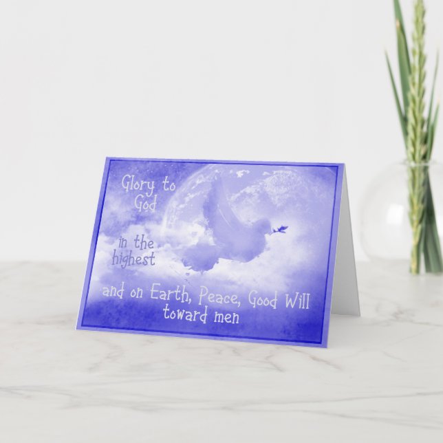 Glory to God Peace on Earth towards Men Holiday Card (Front)