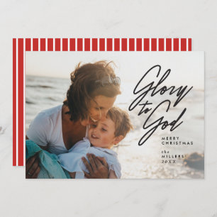 Glory to God, Religious, Christmas Photo Card