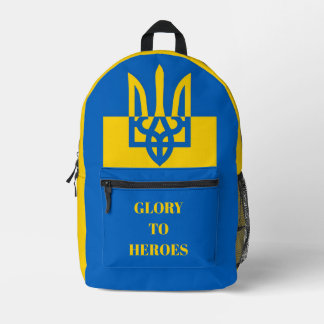 GLORY TO HEROES. UKRAINE. TRIDENT. PRINTED BACKPACK
