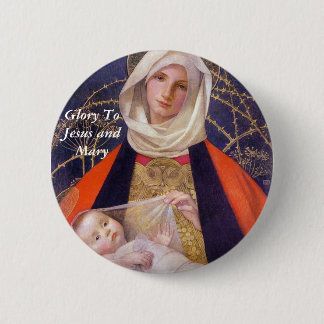 Glory To Jesus and Mary 6 Cm Round Badge