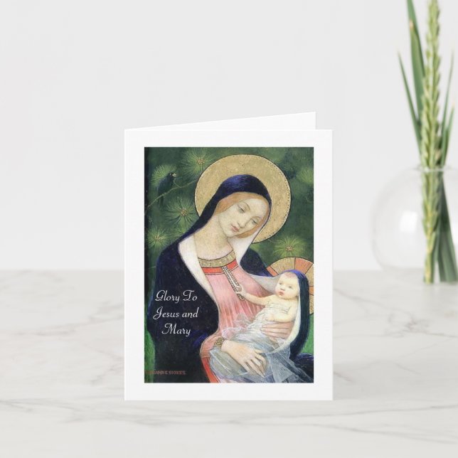 Glory To Jesus and Mary Card (Front)