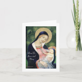Glory To Jesus and Mary Card
