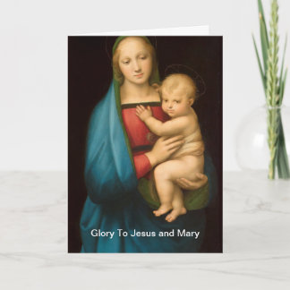 Glory To Jesus and Mary Card