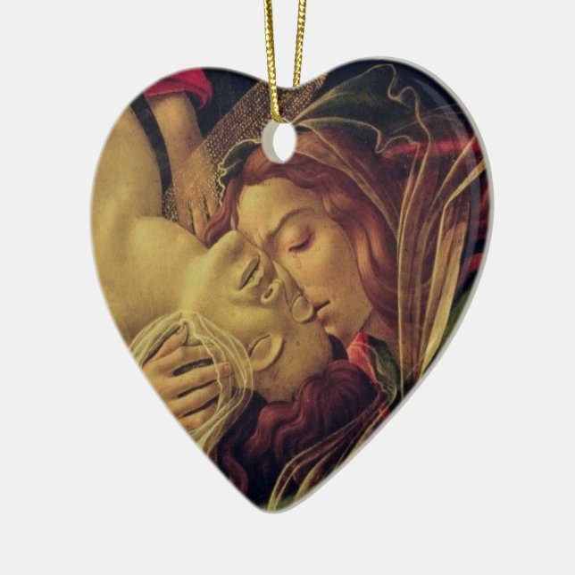 Glory To Jesus And Mary Ceramic Tree Decoration (Left)