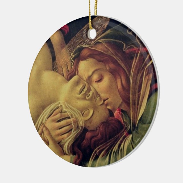 Glory To Jesus And Mary Ceramic Tree Decoration (Left)