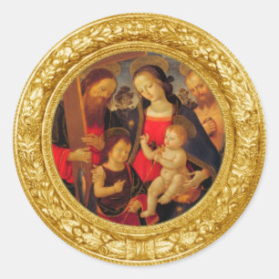 Glory to Jesus and Mary Classic Round Sticker