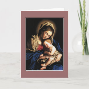 Glory To Jesus And Mary Holiday Card