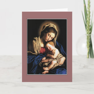 Glory To Jesus And Mary Holiday Card
