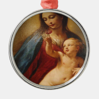 GLORY TO JESUS AND MARY METAL TREE DECORATION