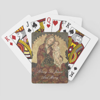 GLORY TO JESUS AND MARY PLAYING CARDS
