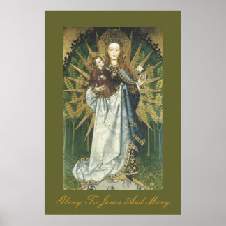 Glory To Jesus And Mary Poster