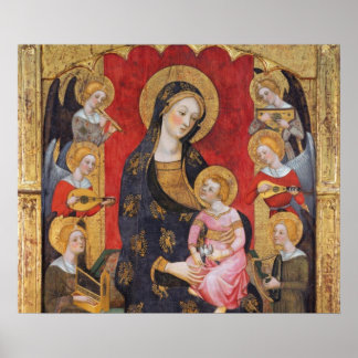 GLORY TO JESUS AND MARY POSTER