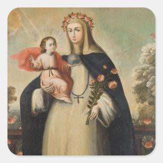 Glory to Jesus and Mary Square Sticker