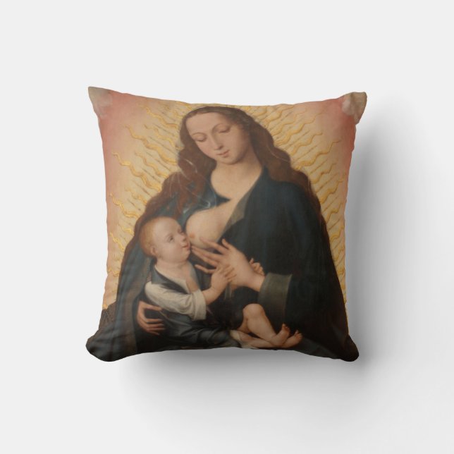 Glory to Jesus and Mary  Throw Pillow (Front)