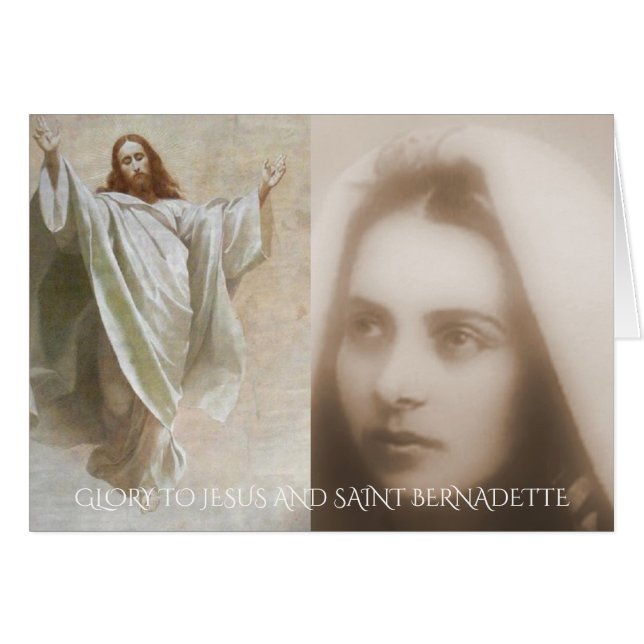 GLORY TO JESUS AND SAINT BERNADETTE (Front Horizontal)