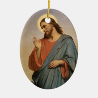 GLORY TO JESUS CHRIST CERAMIC TREE DECORATION